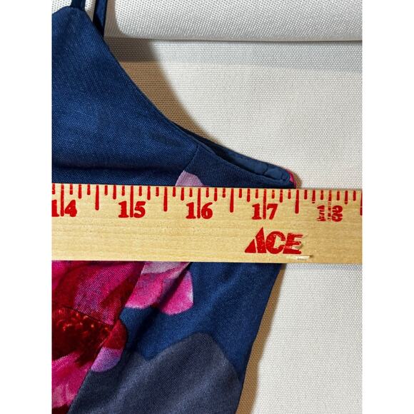 New Banana Republic Fit & Flare Floral Linen Blend Dress Pockets Boho romantic - Picture 7 of 11